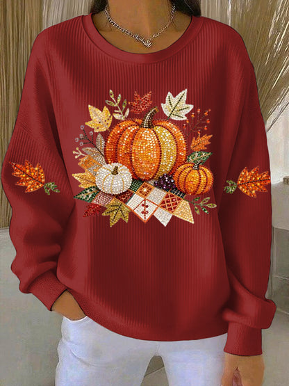 Women's Graphic Sweatshirt Illustrated Front Design