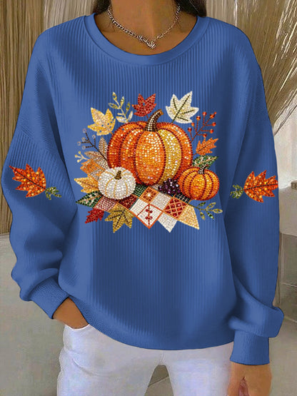 Women's Graphic Sweatshirt Illustrated Front Design