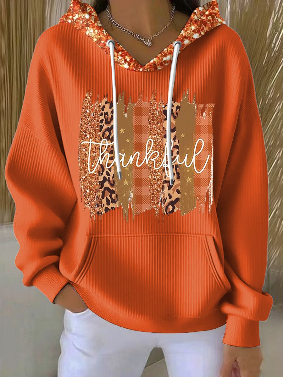 Women's Sequin Hoodie Cozy - Fashinoza