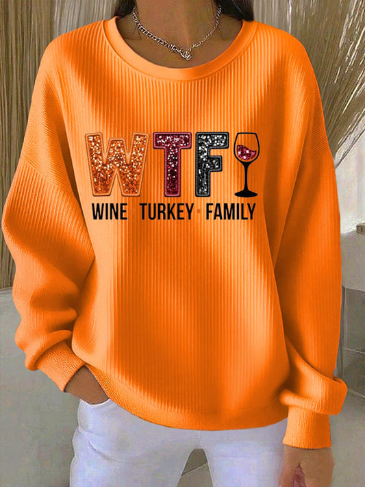 Women's Ribbed Sweatshirt - Fashinoza