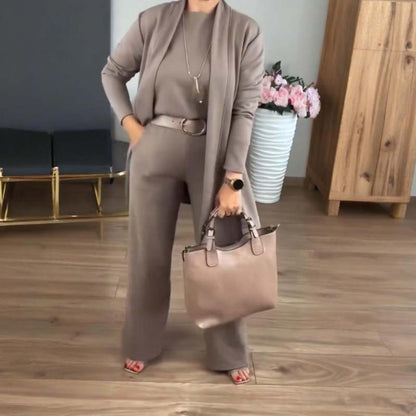 Women's 3 Piece Cardigan Pants Set