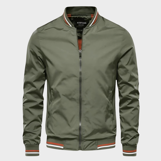Men's Zip-Up Bomber Jacket - Fashinoza