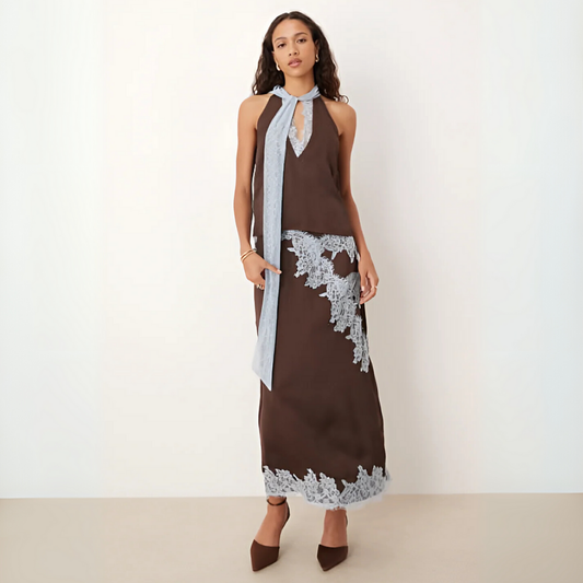 Women's Lace And Skirt Set - Fashinoza