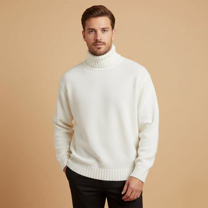 Men's Soft Knit Turtleneck Sweater Warm