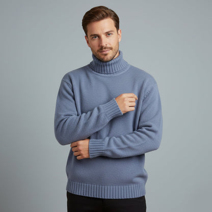 Men's Soft Knit Turtleneck Sweater Warm