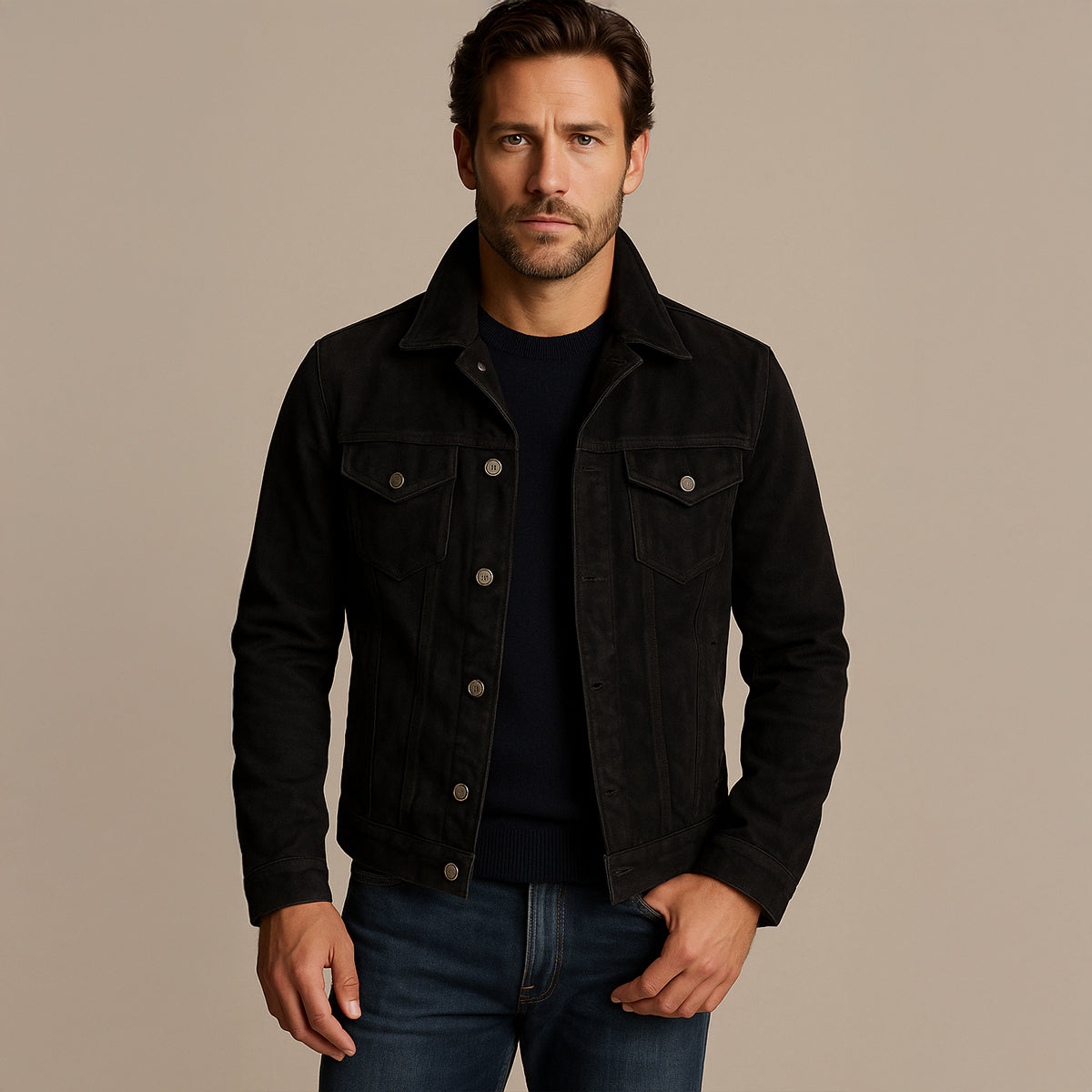 Montclair Men's Suede Cargo Jacket Lightweight