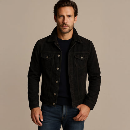Montclair Men's Suede Cargo Jacket Lightweight
