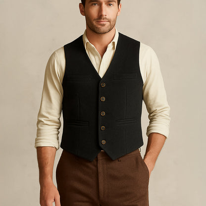 St. Andrews Men's Vintage Button Up Vest