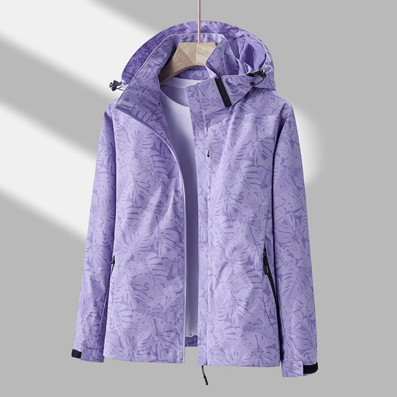 Women's Waterproof Hooded Jacket Lightweight Windproof - Fashinoza