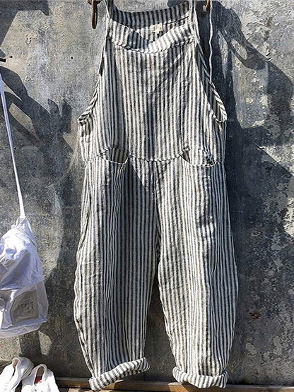 Women's Relaxed Fit Overalls - Fashinoza