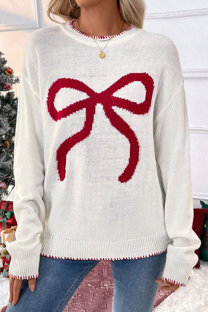 Women's Crew Neck Long Sleeve Sweater - Fashinoza