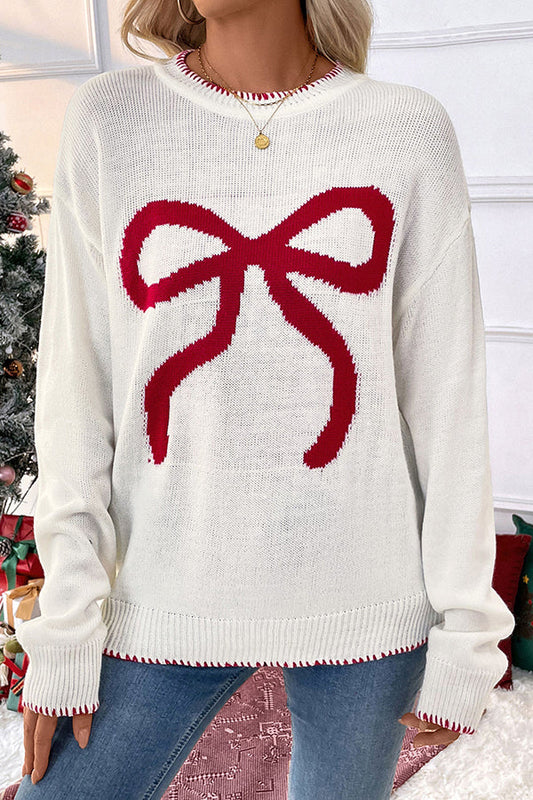 Women's Crew Neck Long Sleeve Sweater - Fashinoza