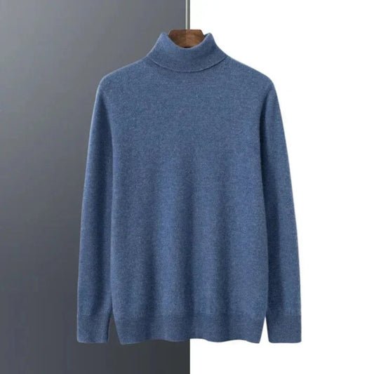 Men's Knit Turtleneck Sweater Winter Layer - Fashinoza