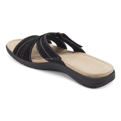 Women's Orthopedic Walking Sandals Hook and Loop Adjustable Strap Comfy Flat Shoes