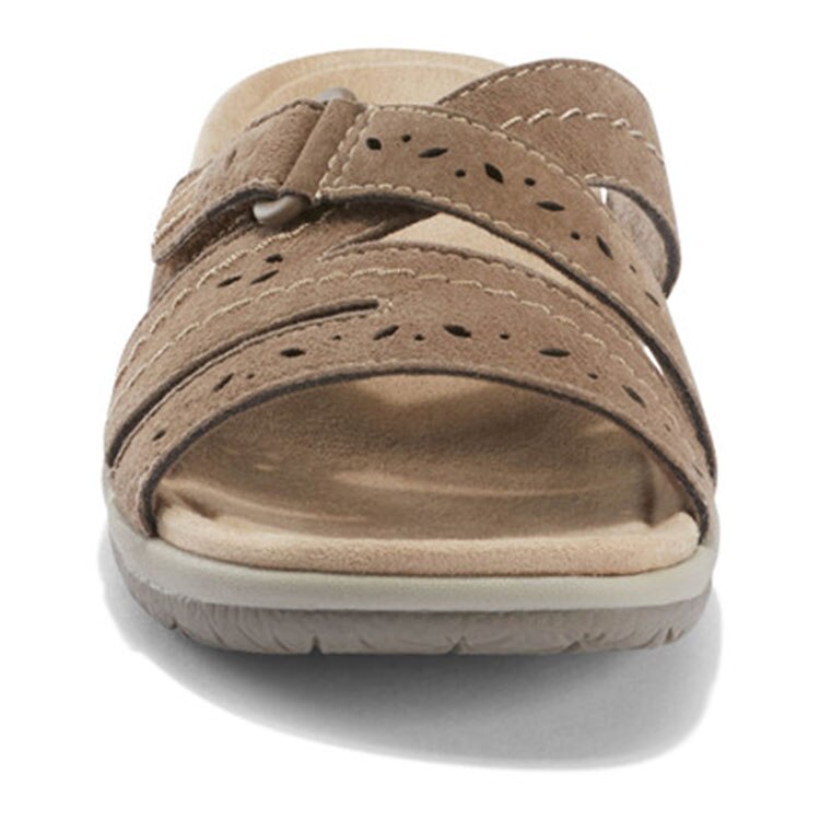 Women's Orthopedic Walking Sandals Hook and Loop Adjustable Strap Comfy Flat Shoes