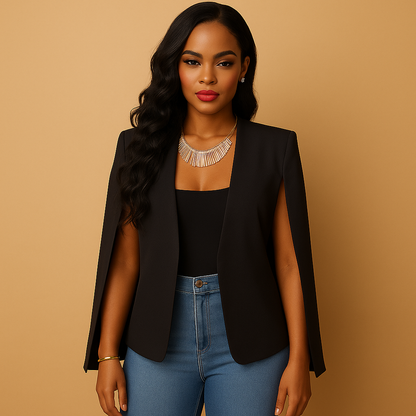 Women's Tailored Blazer Shoulder Accents - 
Fashinoza