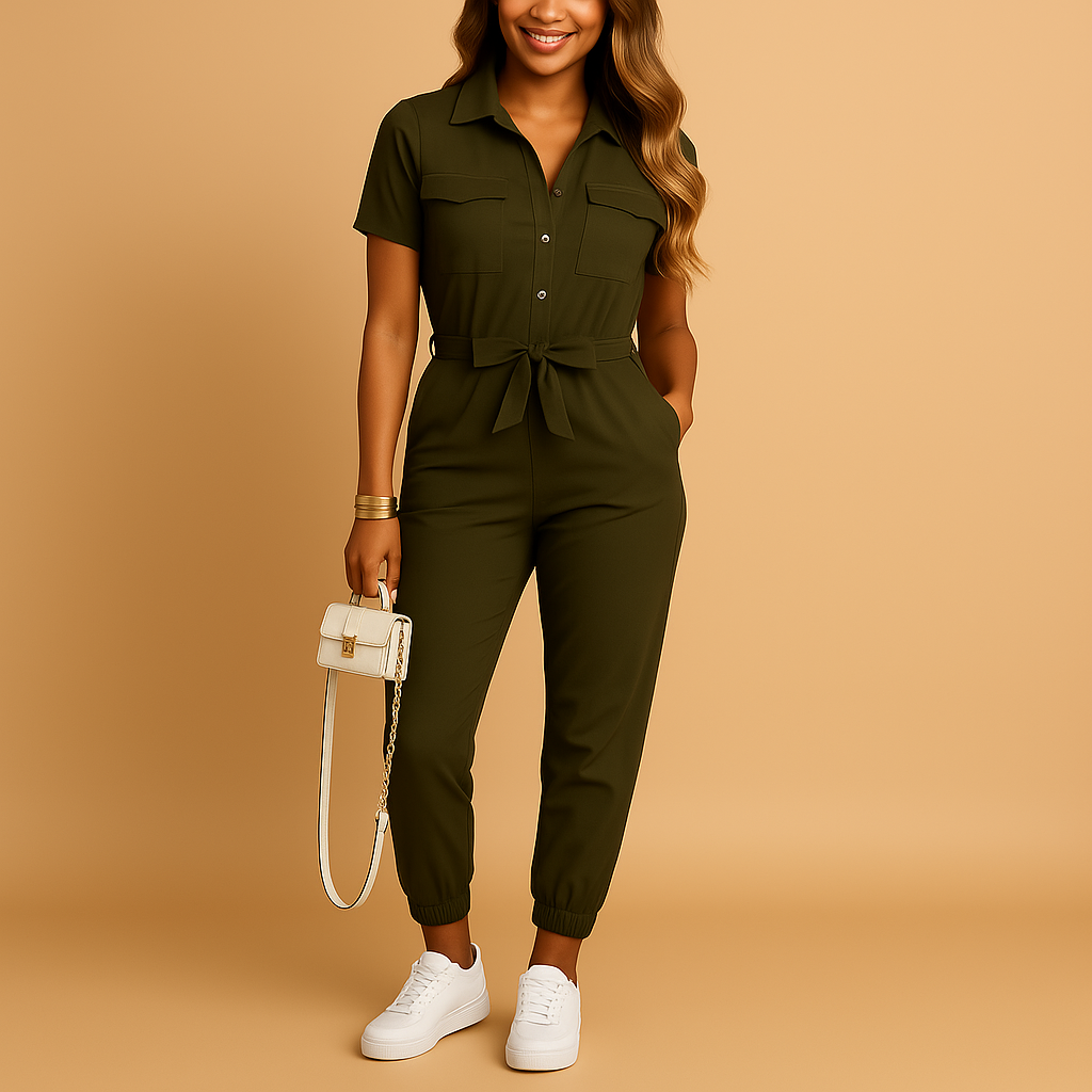 Women's Elegant Tailored Jumpsuit - 
Fashinoza