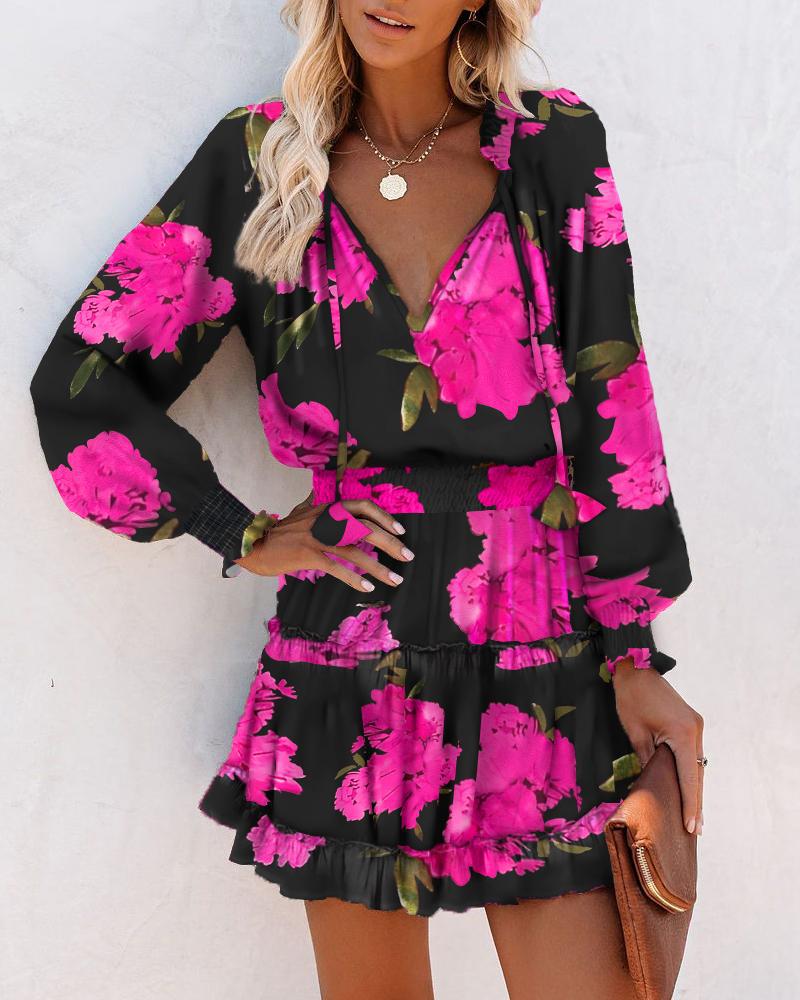 Image of Tara | Women's Long Sleeve Floral Mini Dress
