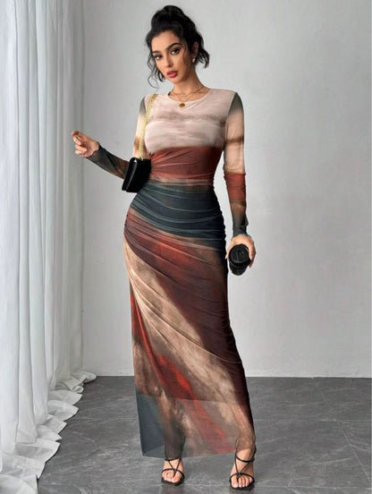 Image of Tatum | Women's Long Sleeve Bodycon Maxi Dress