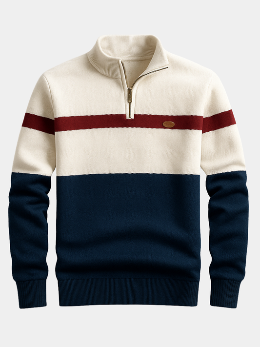 Men's Half-Zip Pullover Sweater Terry - Fashinoza