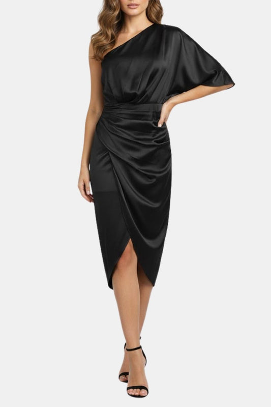 Tiffany Women's One Shoulder Midi Dress - Fashinoza