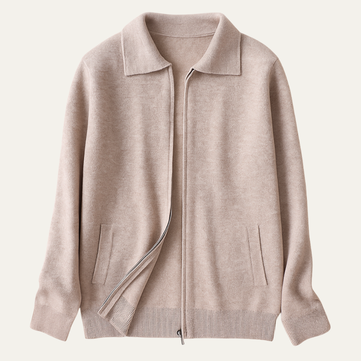 Men's Soft Wool Cardigan Sweater - Fashinoza