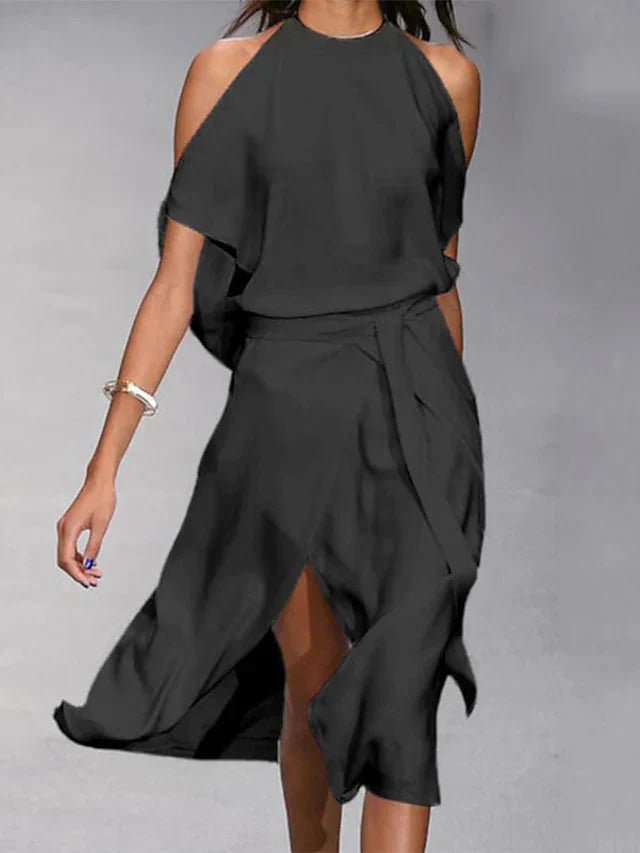 Women's Sleeveless Midi Wrap Dress