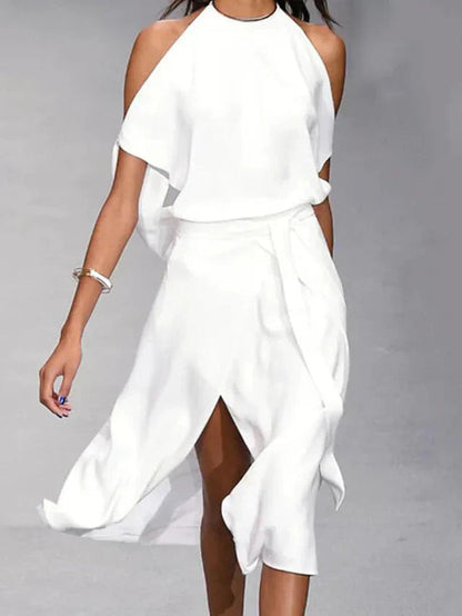 Women's Sleeveless Midi Wrap Dress