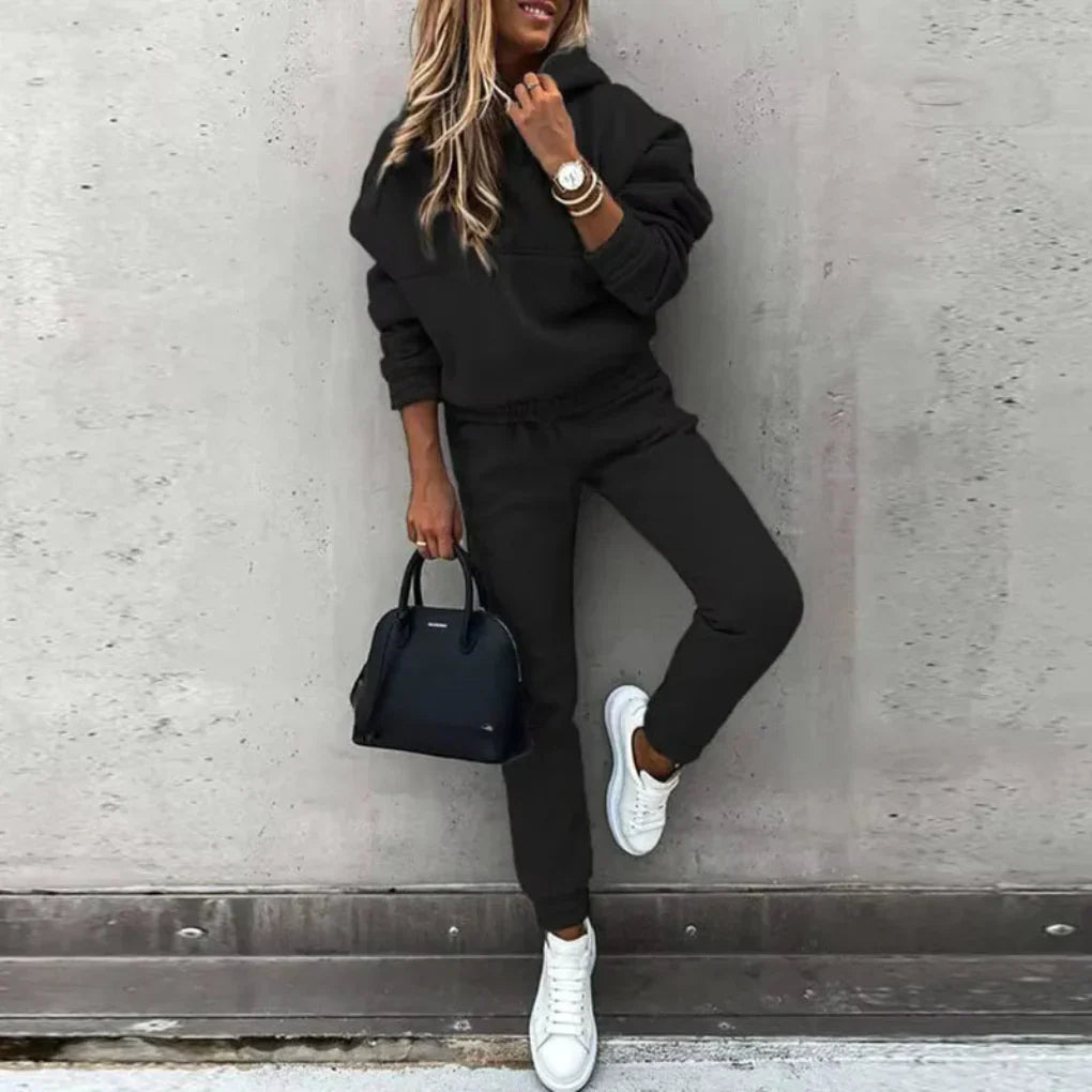Women's Sporty Tracksuit Winter Fleece - Fashinoza