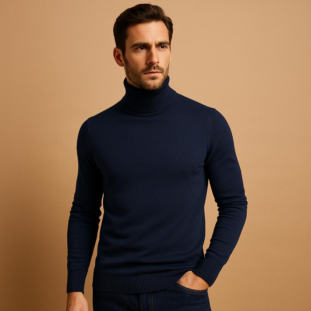 Men's Turtleneck Sweater - 
Fashinoza