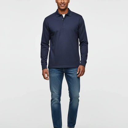 Liam | Men's Spring Long-Sleeve Polo Shirt