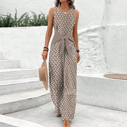 Women's Luxe Sleeveless Jumpsuit - Fashinoza
