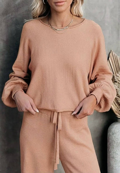 Women's Cropped Sweatshirt Lounge Set Pants