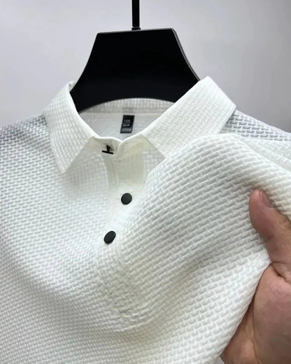 Men's Polo Shirt Cotton Elegant White