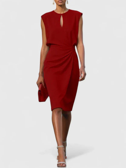 Women's Sleeveless Wrap Midi Dress