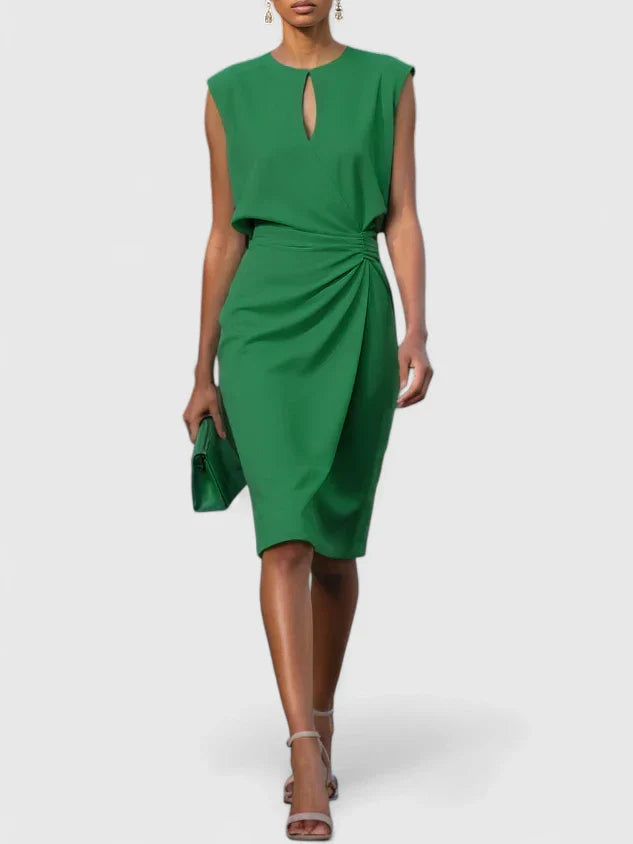 Women's Sleeveless Wrap Midi Dress