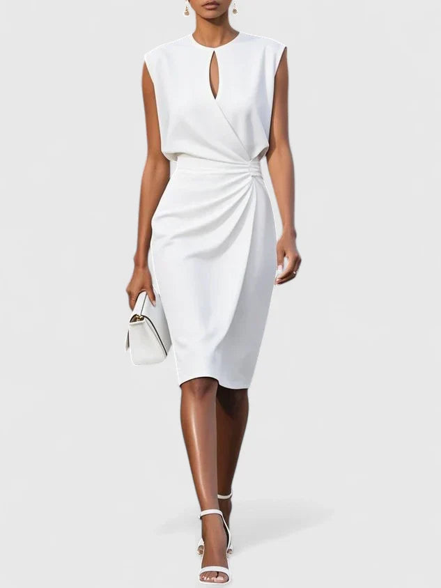 Women's Sleeveless Wrap Midi Dress