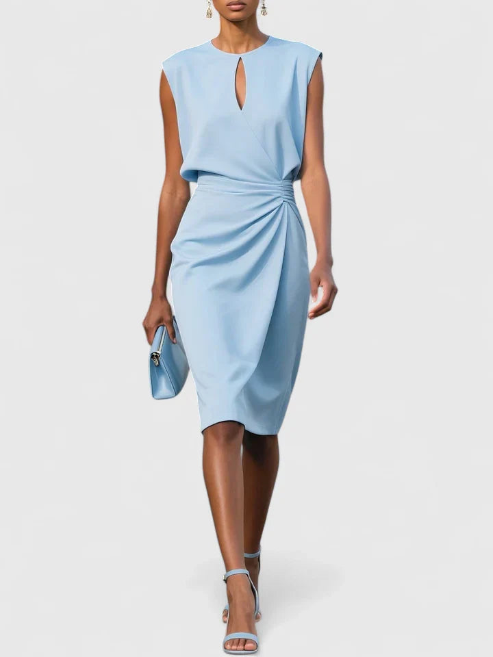 Women's Sleeveless Wrap Midi Dress