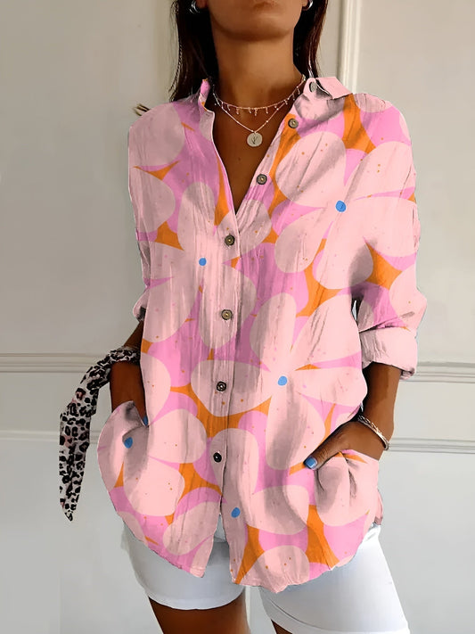 Women's Long Sleeve Button Down Shirt - 
Fashinoza