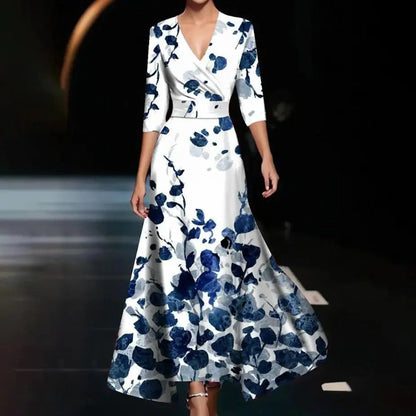 Floral Wrap Midi Dress