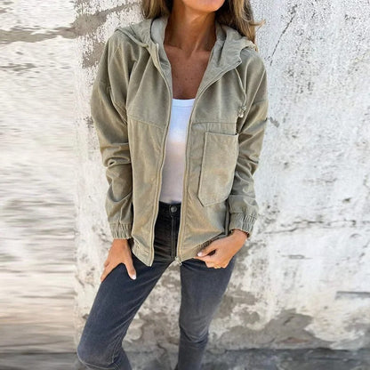 Women's Hooded Zipper Jacket