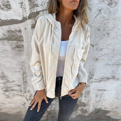 Women's Hooded Zipper Jacket