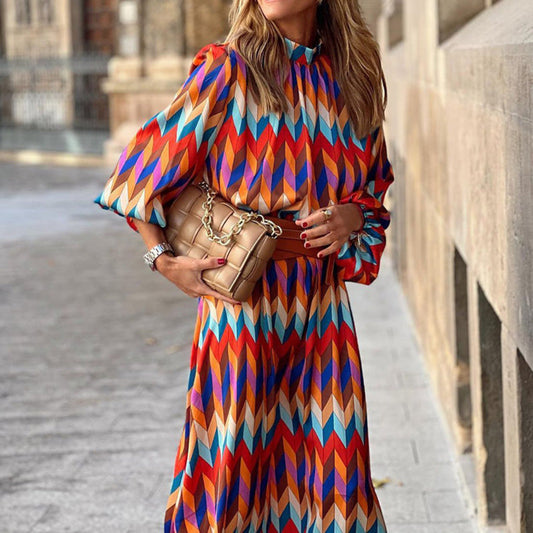 Women's Tie Dye Print Maxi Dress - Fashinoza