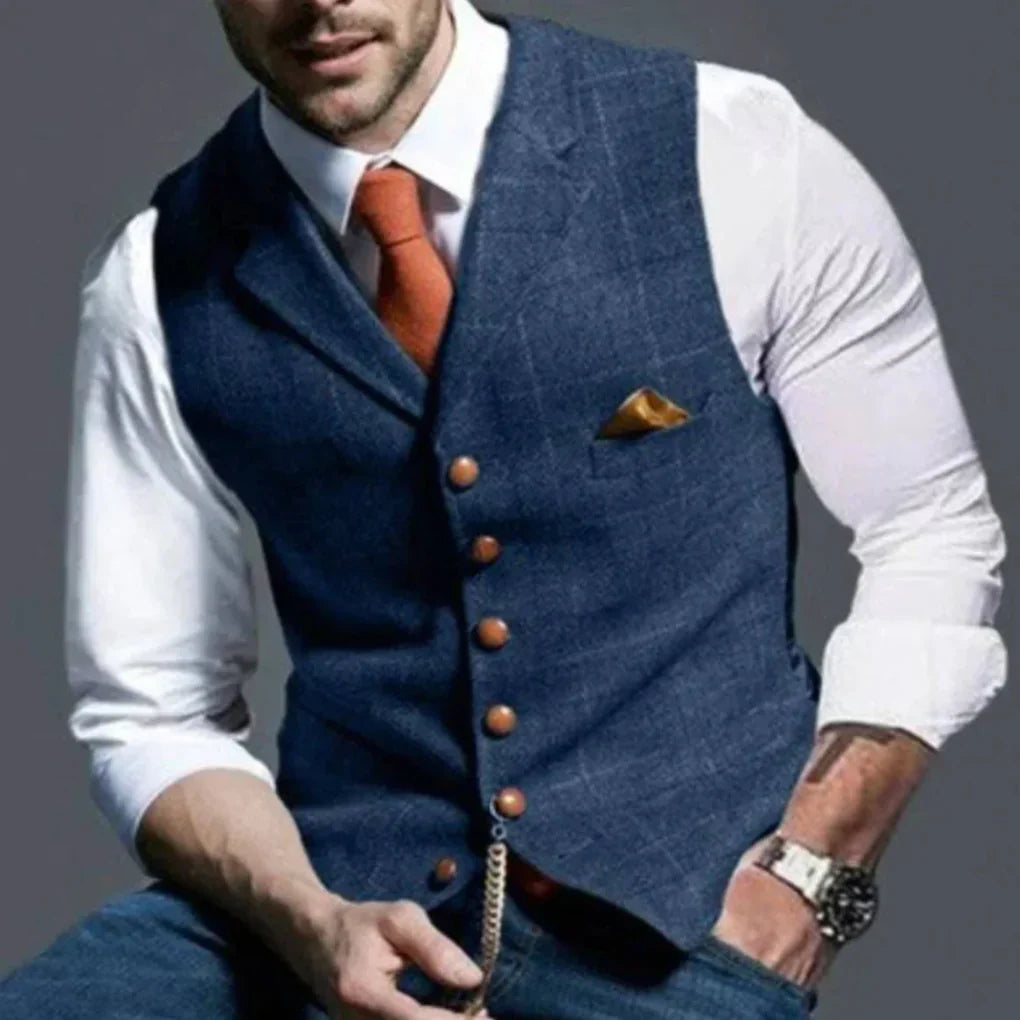 Men's Vintage Waistcoat Classic Layered - Fashinoza
