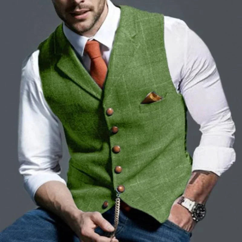 Men's Checked Vest - Fashinoza