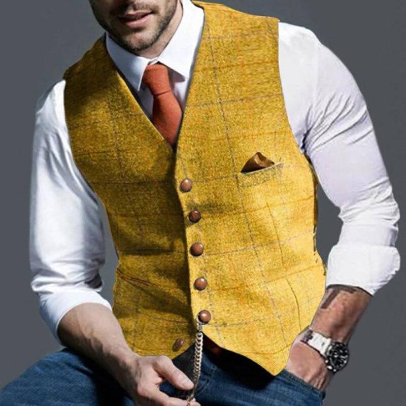 Men's Checked Vest