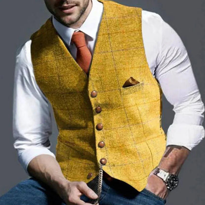 Men's Vintage Waistcoat Classic Layered