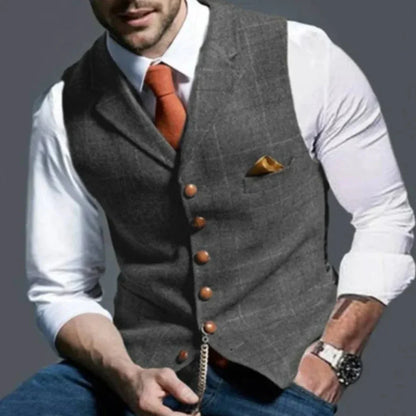 Men's Vintage Waistcoat Classic Layered