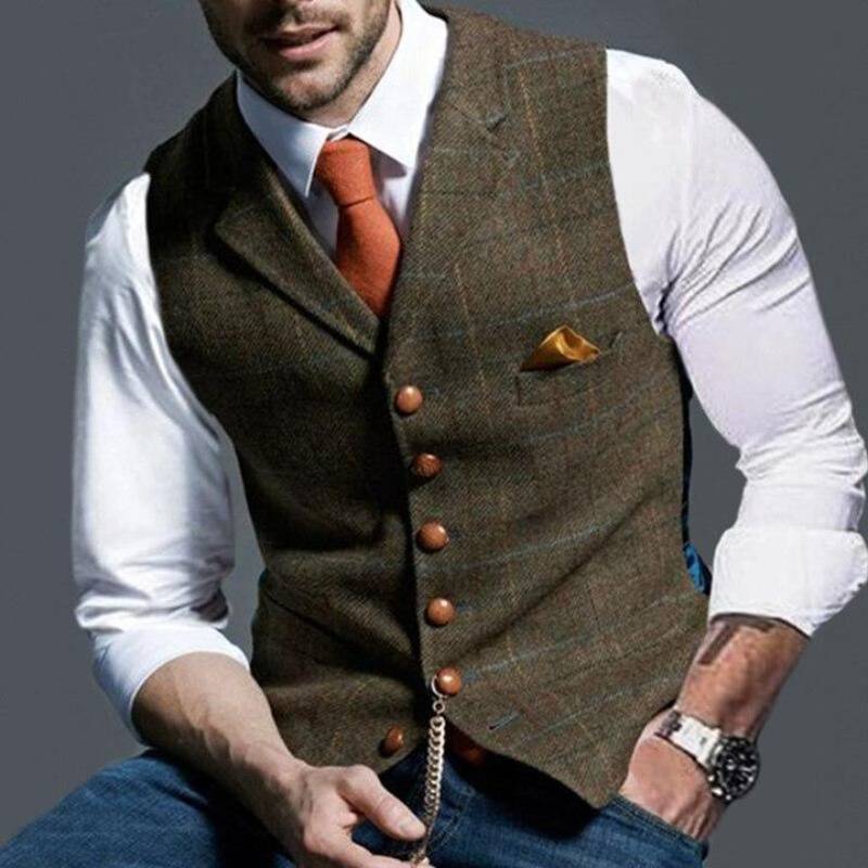Men's Checked Vest