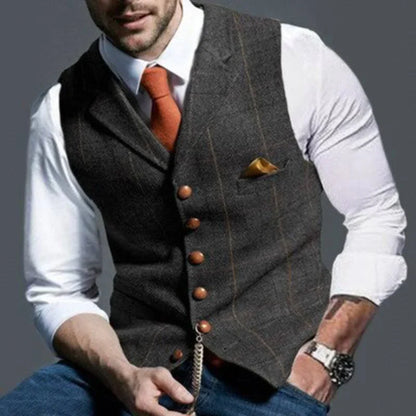 Men's Checked Vest